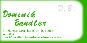 dominik bandler business card